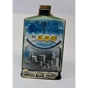 Vintage 1968 Jim Beam Decanter Reno NV Centennial Biggest Little City